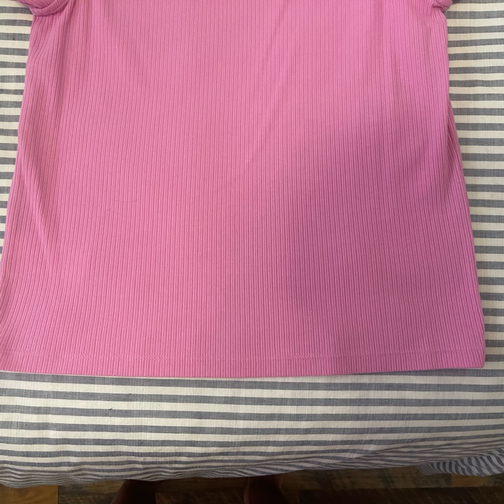 J. Crew Pink Ribbed Ruffle Tank - Picture 12 of 12